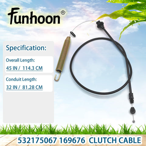 Closeup of Funhoon clutch cable showing durable construction