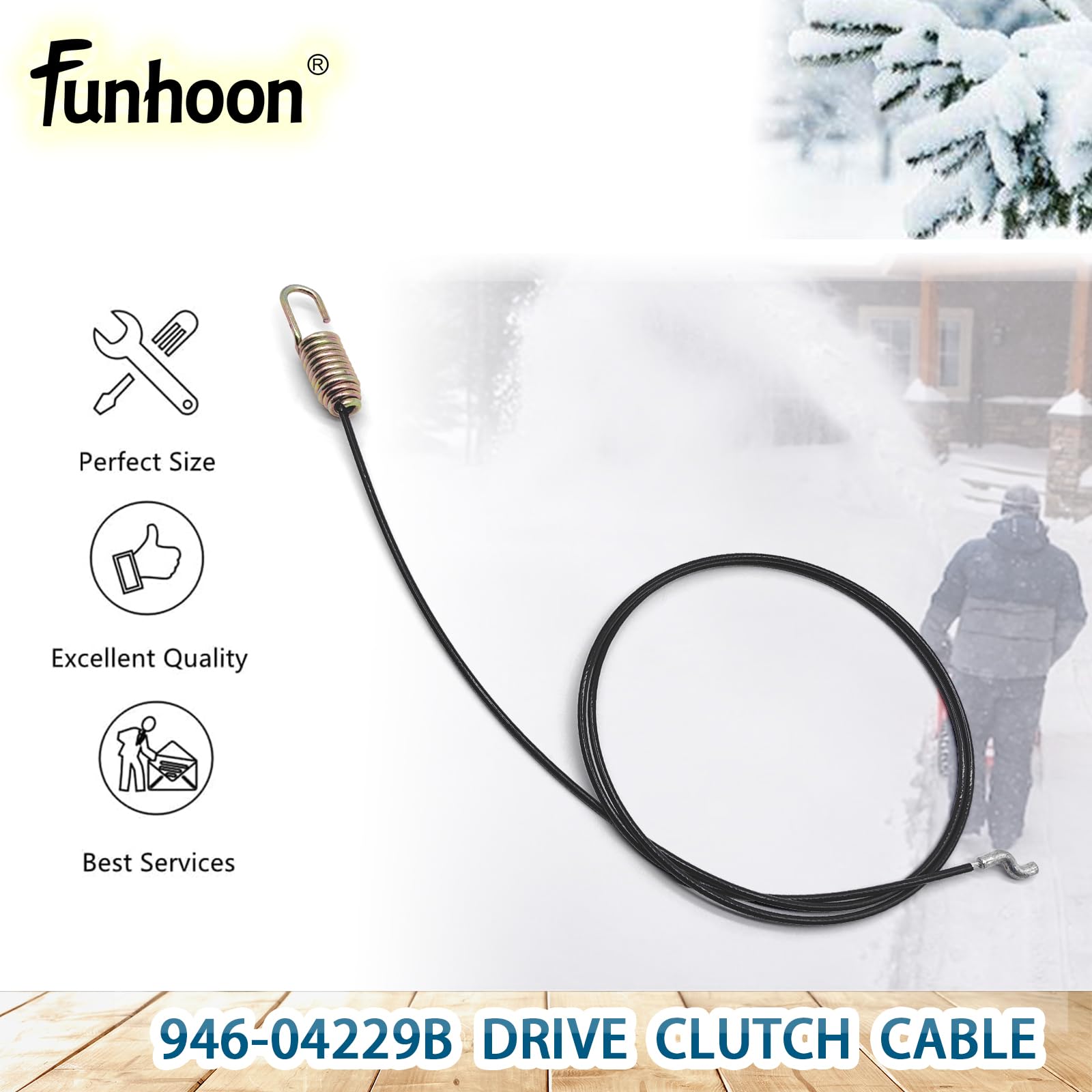 Included with package: one 946-04229B drive clutch cable.