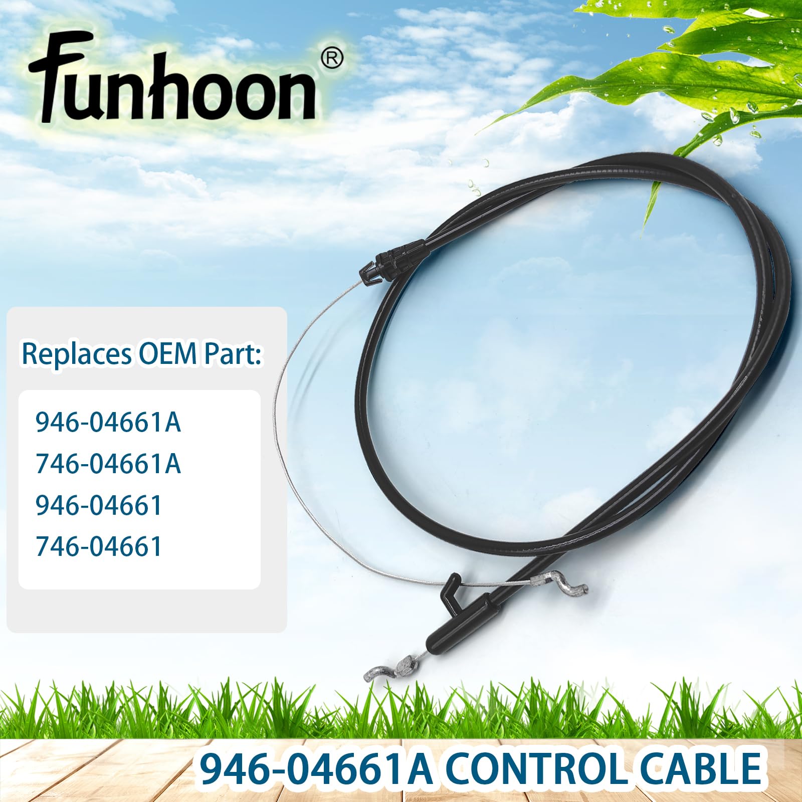 Close-up of Funhoon durable cable material highlighting rust resistance and longevity.