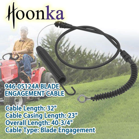 Funhoon blade engagement cable with sheath demonstrates durable construction for long mowing sessions