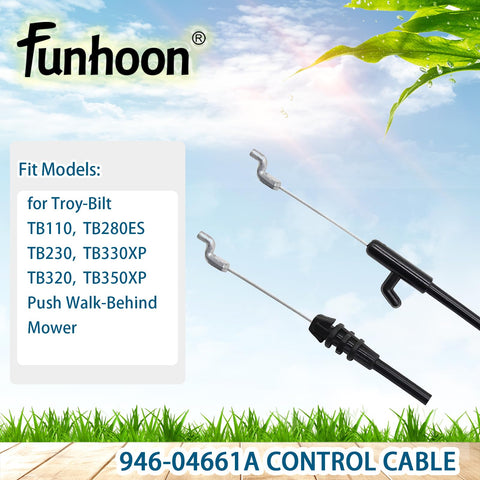 Highlight of Funhoon compatibility with Troy-Bilt TB110 and TB230 models.
