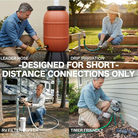 FUNJEE garden hose thick-wall construction resists kinks for smooth layout