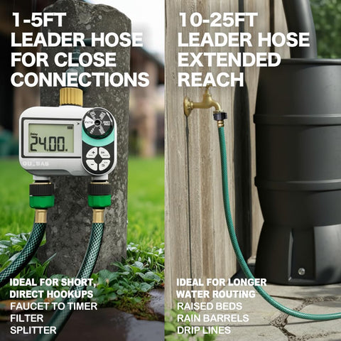 FUNJEE garden hose includes two connectors and two washers for simple setup