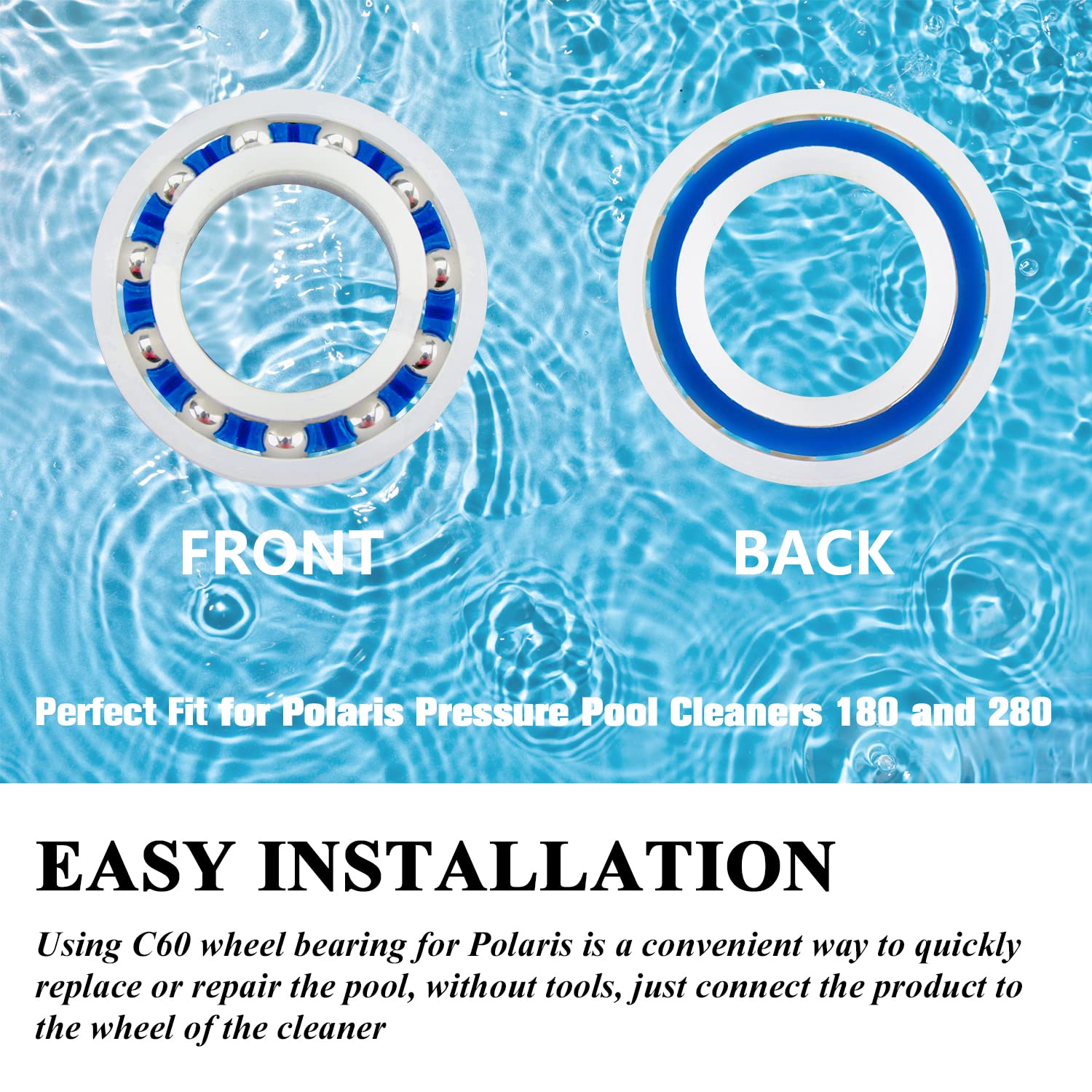 Stainless steel balls inside Funmit C60 bearing support reliable rotation