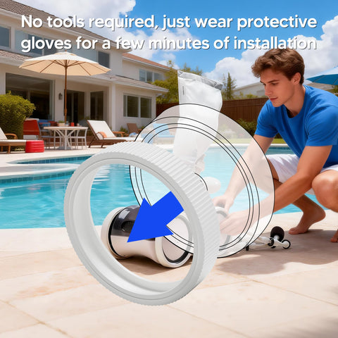 Funmit grooved tread design provides stronger pool cleaning traction.