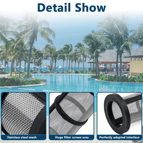 Funmit in-line filter screen 48-222 side view—durable stainless steel mesh