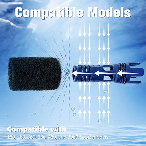 Funmit Polaris tail scrubber end maintains vacuum tube protection during continuous pool cleaning.