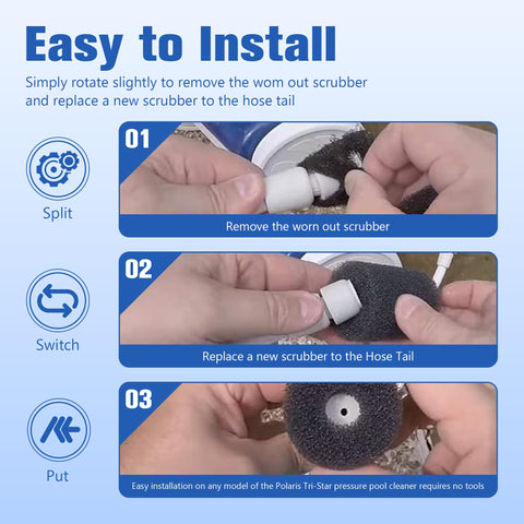 Funmit Polaris tail scrubber end delivers uniform hole pattern for effective debris capture.