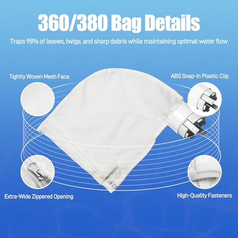 Funmit Polaris zippered bag open-zipper demonstrates easy access for cleaning.