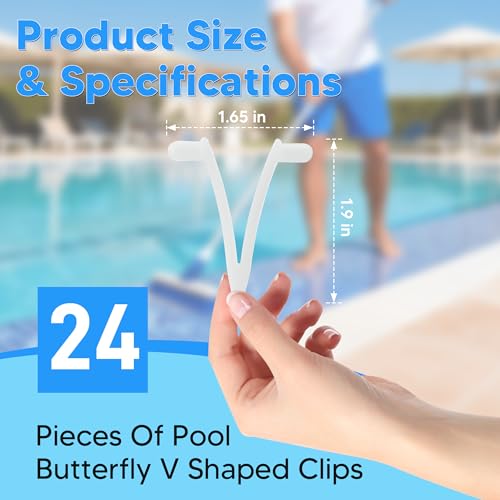 Funmit pool pole connector clip ensures secure fittings while cleaning.