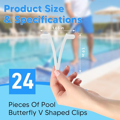 Funmit pool pole connector clip ensures secure fittings while cleaning.