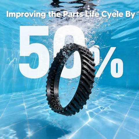 Funmit R0526100 track mounted on Baracuda MX8 shows compatibility for pool floor navigation