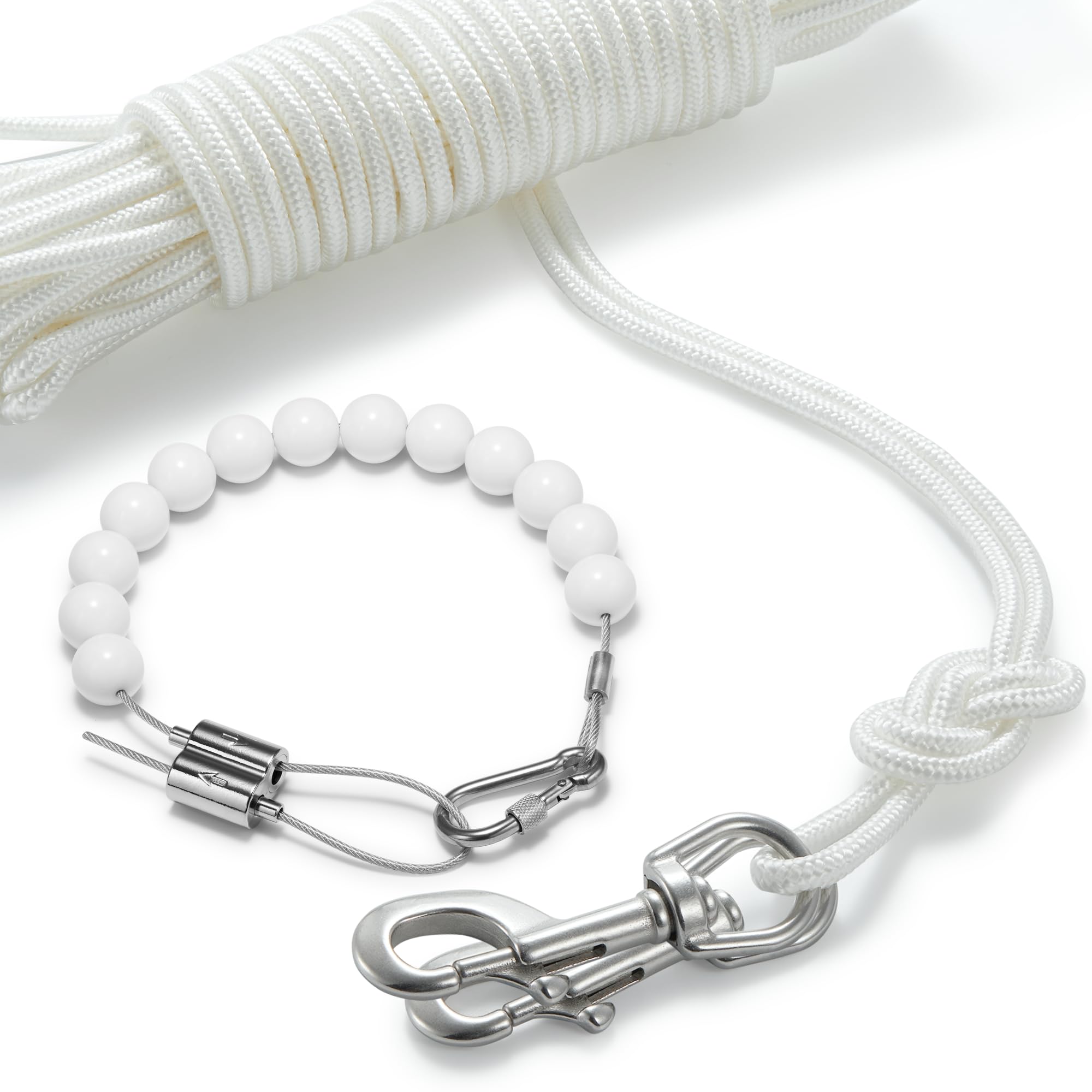 FUNNANS 50ft flag rope kit ready for durable outdoor flag display