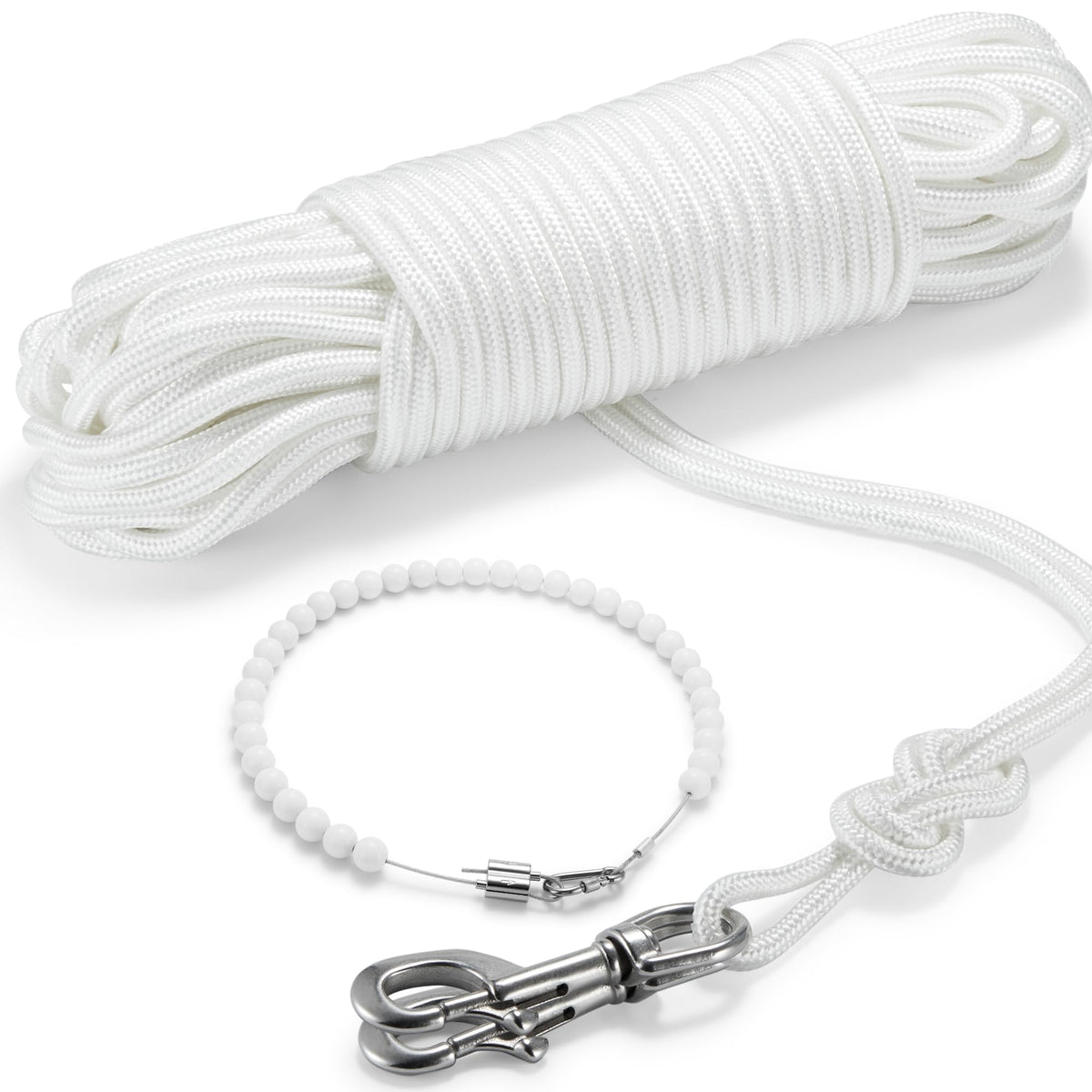 FUNNANS flag rope kit 3/8in 100ft for durable flag displays in windy conditions.