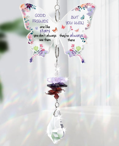 Funnli Best Friend Butterfly Suncatcher creates colorful light reflections for bright inviting windows