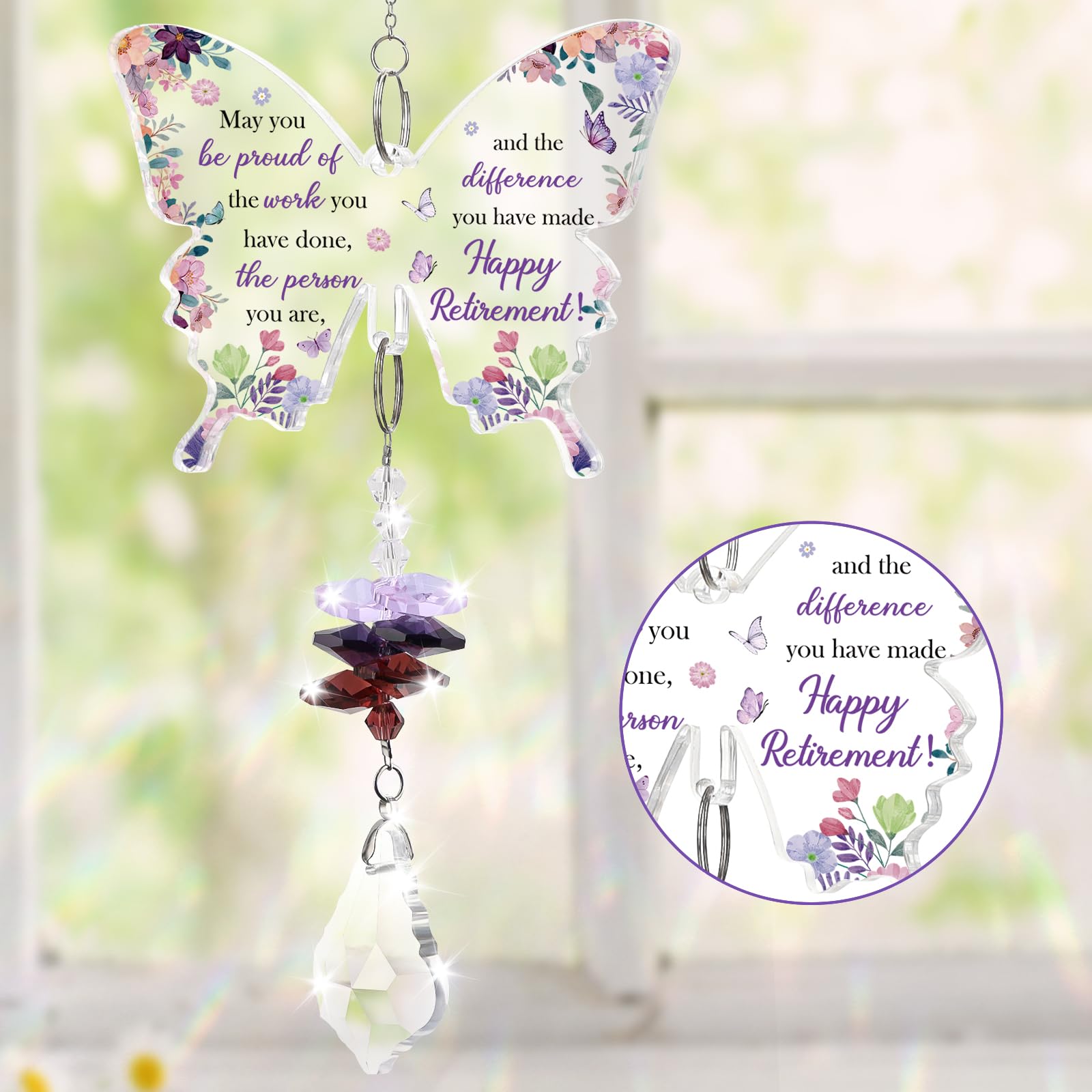 Funnli butterfly plaque details show graceful design elements