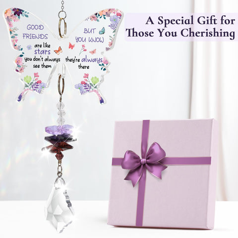 Funnli Butterfly Suncatcher colorful crystals create rainbow displays