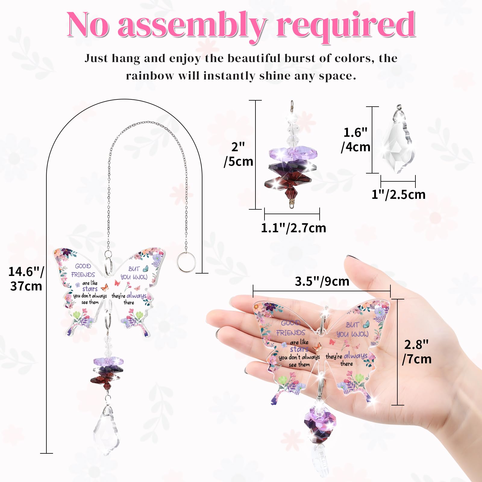 Funnli Crystal Suncatcher Butterfly reflections brighten homes with vibrant hues