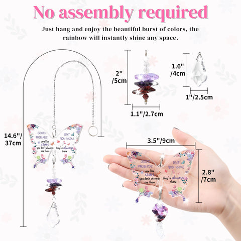 Funnli Crystal Suncatcher Butterfly reflections brighten homes with vibrant hues