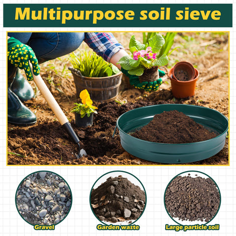 Funnymoom soil sifter with large capacity for quick screening