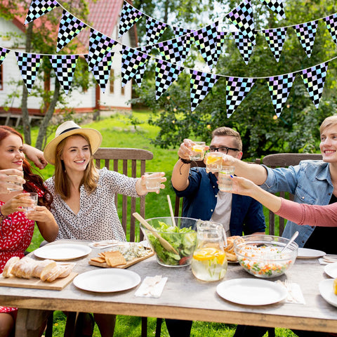 FunnyPars iridescent checkered design adds sparkle to events