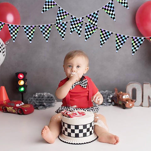 FunnyPars race car decor banner adds modern flair to parties