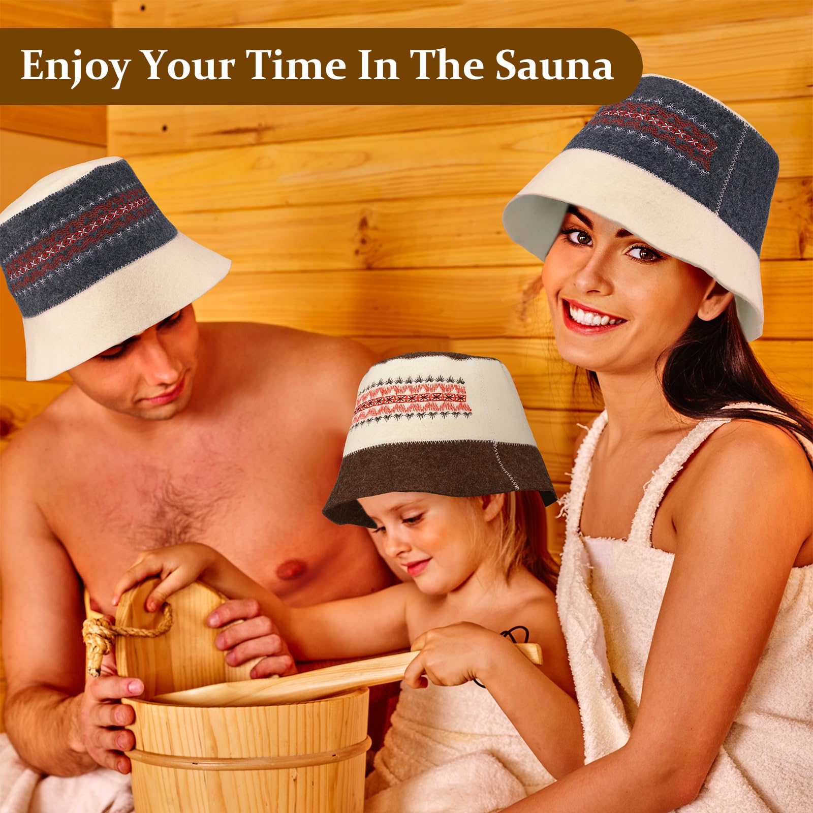 Funnysoft wool sauna hat close-fitting design protects ears with breathable warmth.