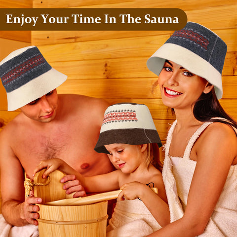 Funnysoft wool sauna hat close-fitting design protects ears with breathable warmth.