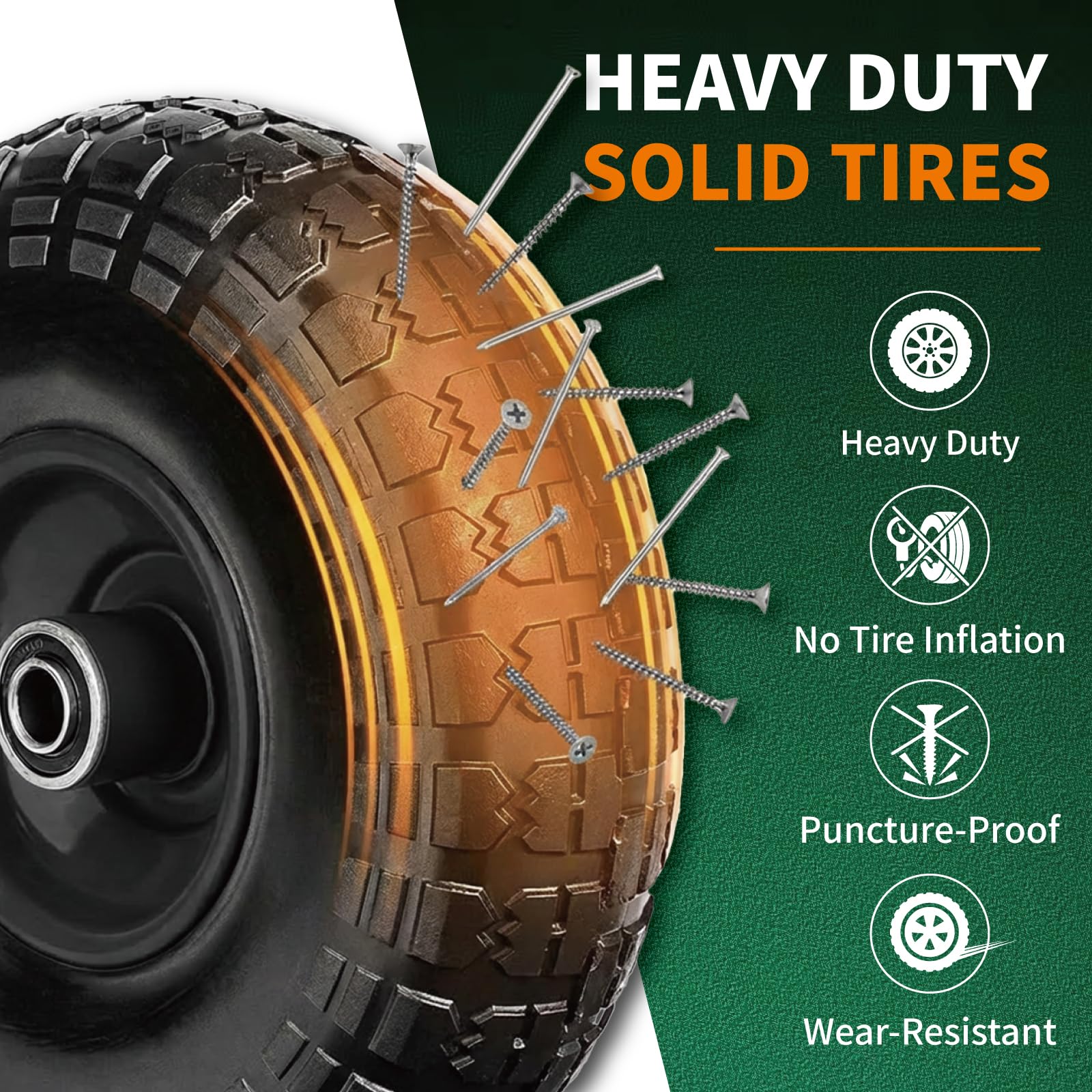 FunPaxido serrated tread tires provide superior grip on wet or uneven surfaces