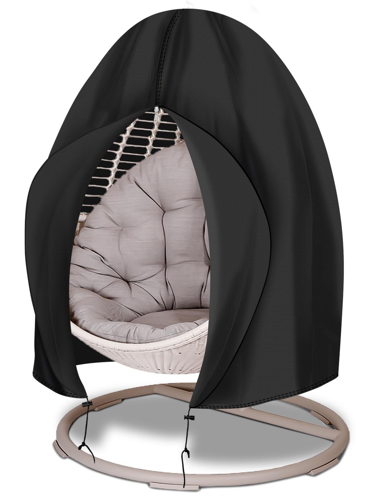 Funshot egg chair cover 75x45 waterproof protects outdoor chair from rain and fading.