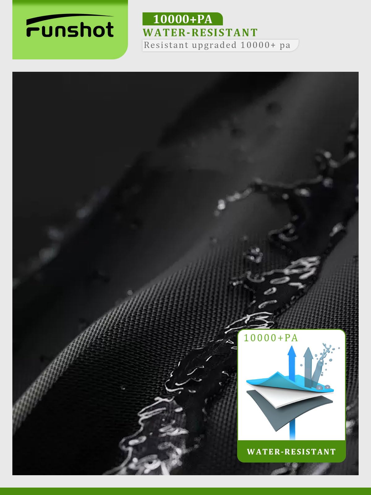 Funshot UV and moisture resistance helps prevent fading and weather damage.