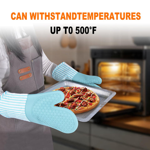 FunSiltasy silicone mitts suited for baking, cooking, and BBQ.