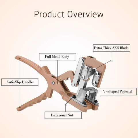 Funteck 6-inch ergonomic handle reduces hand fatigue during grafting sessions.