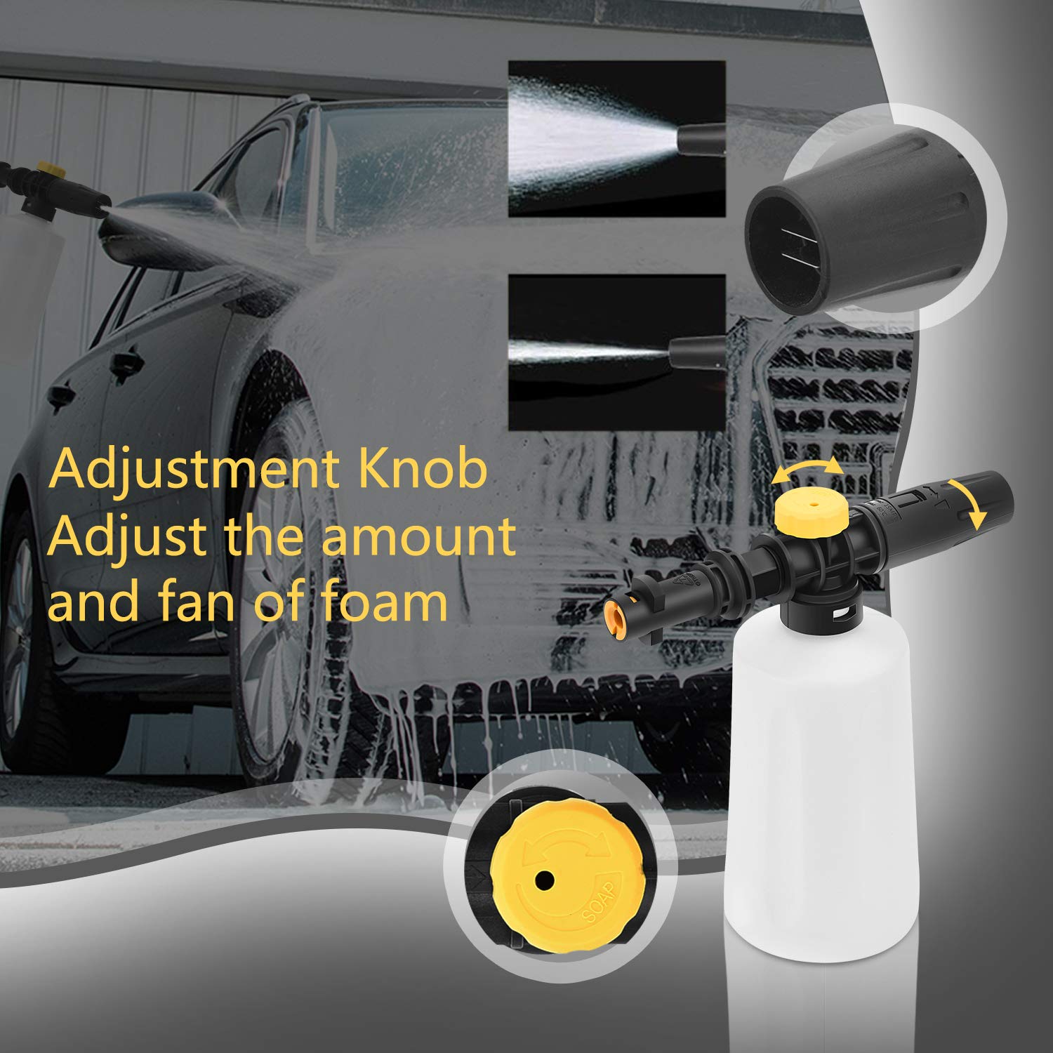 700ml bottle capacity enables multiple sedan washes per fill with FUNTECK.