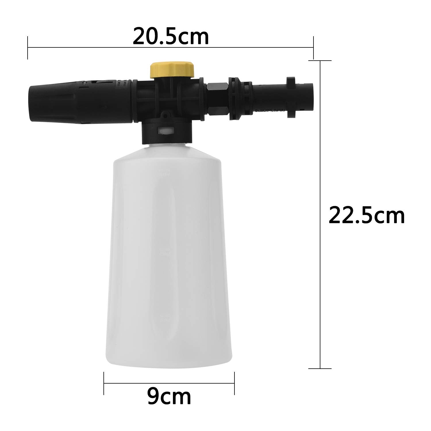 Durable, lightweight construction with brass fittings on FUNTECK foam cannon.