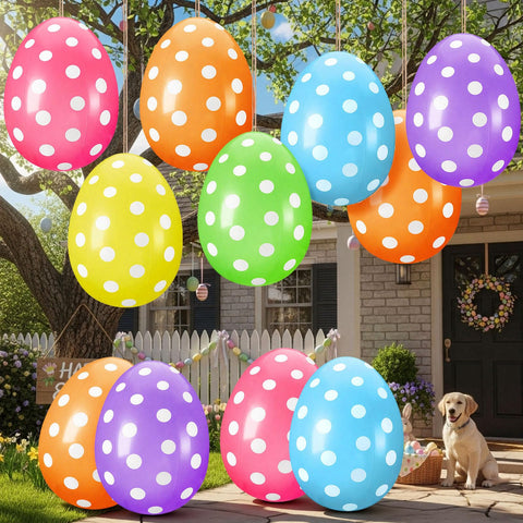 Funtery Easter inflatable egg 16-inch in yard, bright decoration for outdoor celebrations