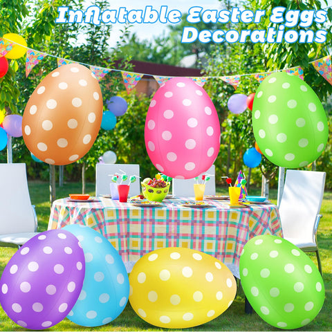 Funtery PVC Easter eggs durable and easy to inflate