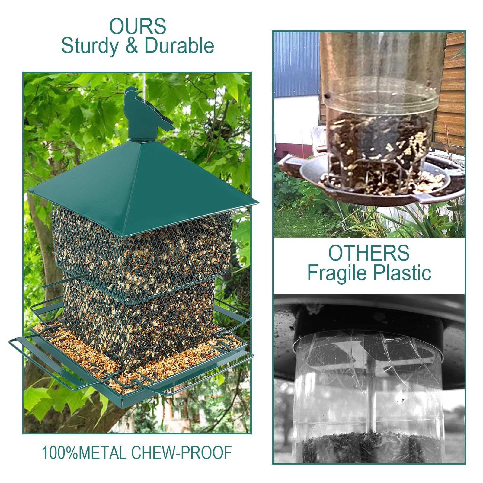 FUNWILDLIFE designer outdoor bird feeder adds style to any garden.