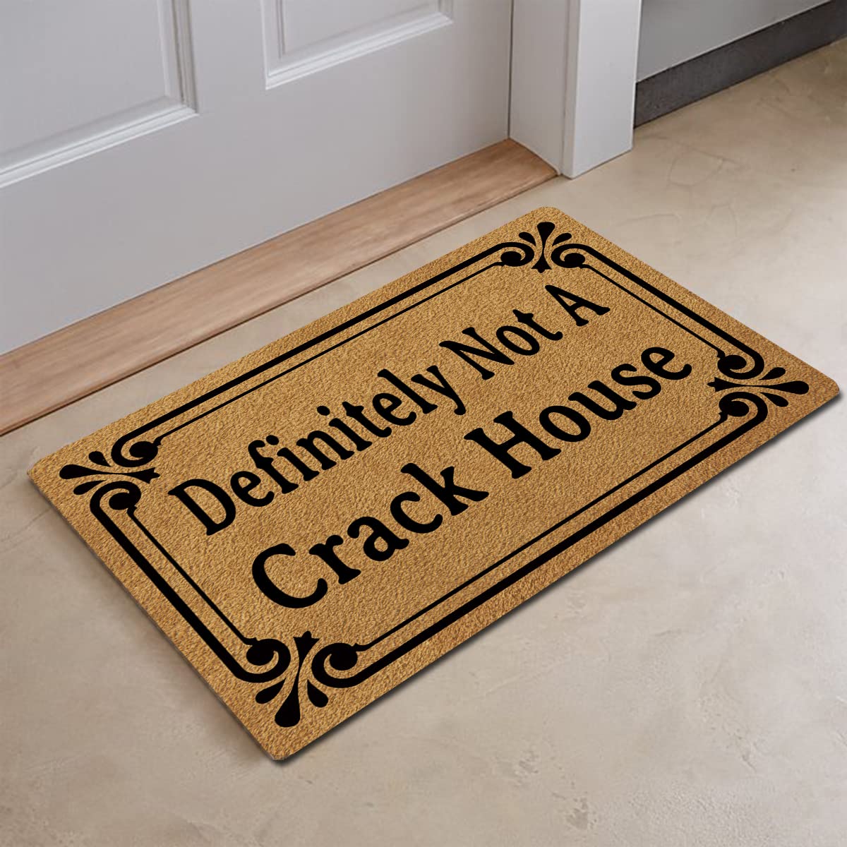 FunXiLin thin-profile door mat fits narrow foyers and apartment entrances.