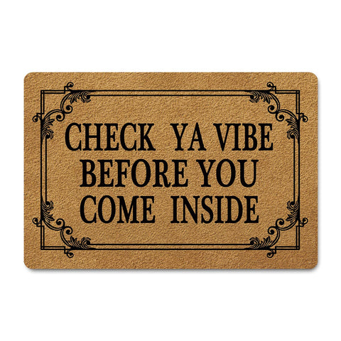 FunXiLin welcome doormat anti-slip rubber back for safe indoor use.