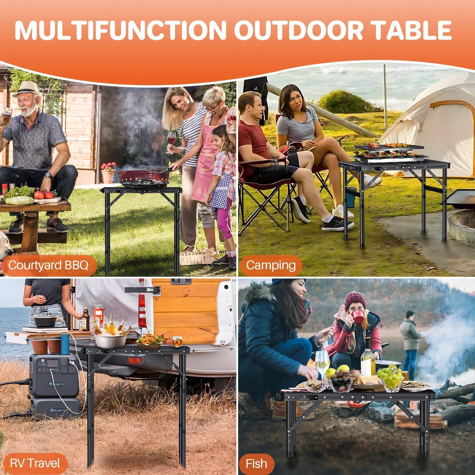 FUNYKICH lightweight table at under five pounds travels easily.