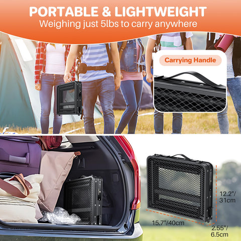 FUNYKICH folding grill table waterproof coating protects against rain and spills.