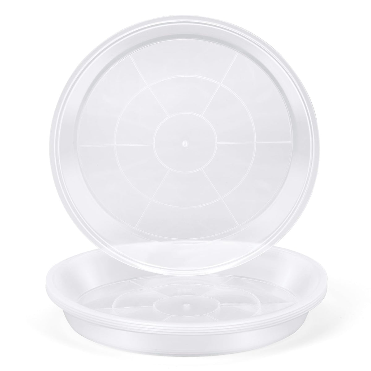 FUOAUYK 3 inch clear plant saucer top view protects surfaces