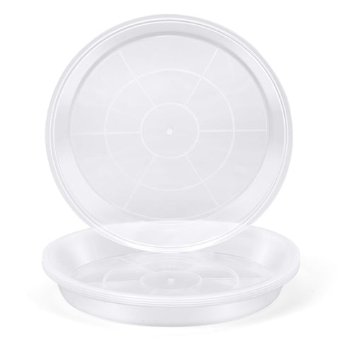 FUOAUYK 3 inch clear plant saucer top view protects surfaces