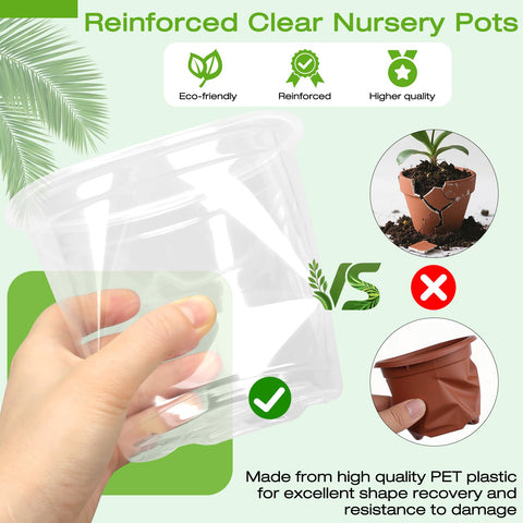 FUOAUYK clear pot shows soil moisture with 92% light transmission