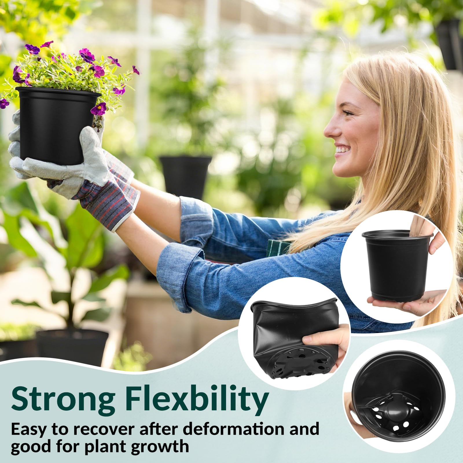 FUOAUYK black nursery pot absorbing heat to speed germination.