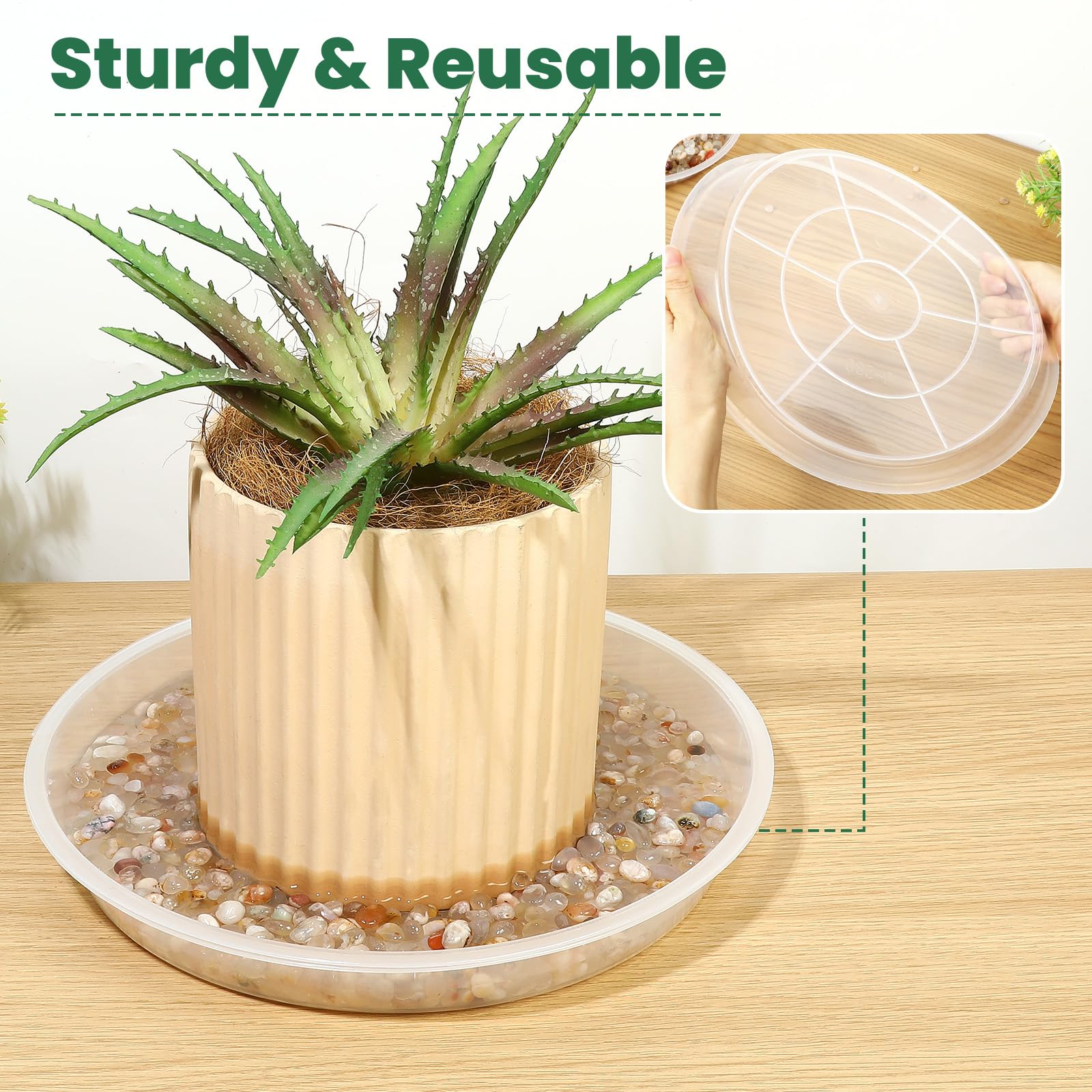 FUOAUYK no-holes design catches excess water safely