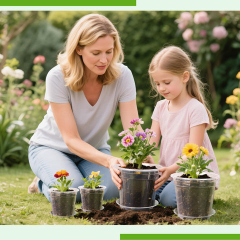 FUOAUYK nursery display-ready clear pots for professional or home garden setups.