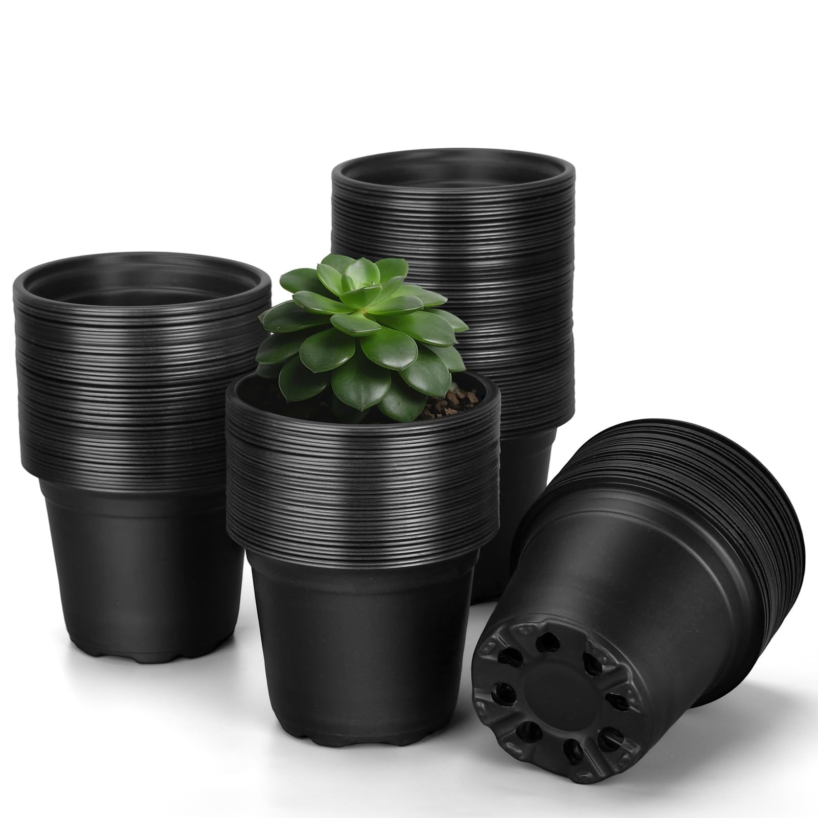 FUOAUYK 6-inch top view nursery pot for seed starting and easy handling