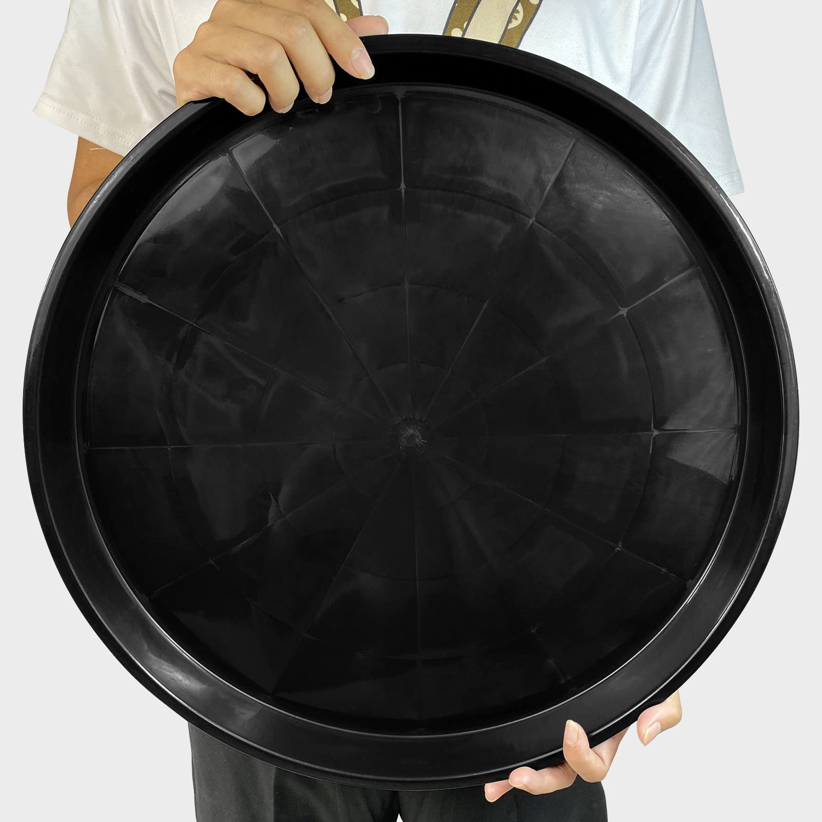 FUOAUYK 5-pack durable plastic trays supports heavy pots.